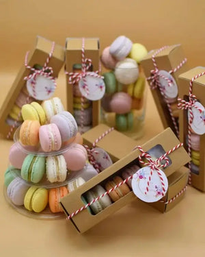 Cutie macarons set with colorful macarons in decorative packaging, perfect for gifts and celebrations.