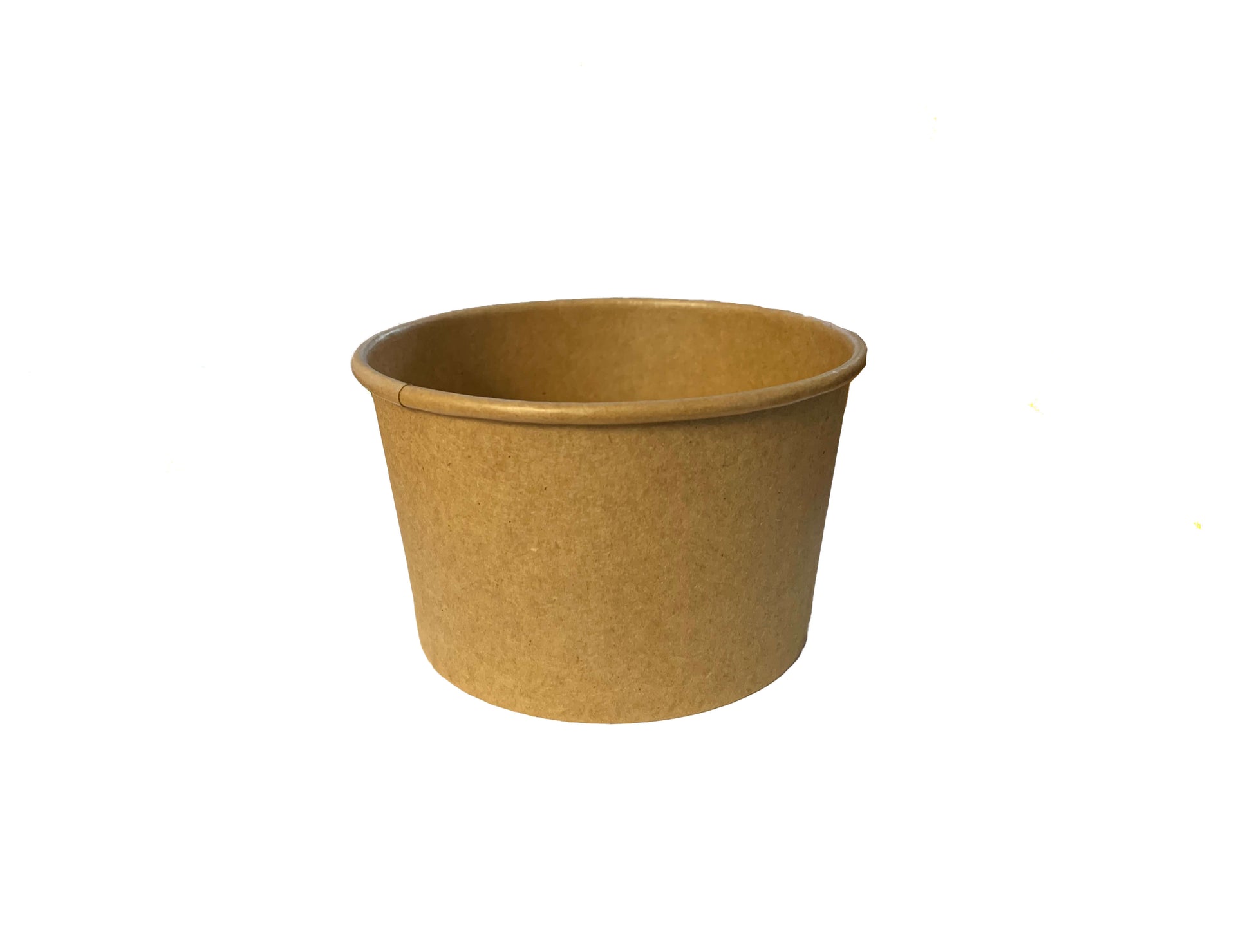 Bol carton kraft 500 ml+ capac transparent pentru supa si takeaway